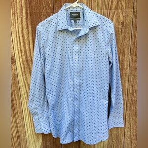 Bonobos size 15.5/35  tailored slim fit button up shirt bow tie print